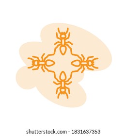 Ilustración Gráfico vectorial de la plantilla de icono de hormiga
