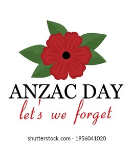 Illustration vector graphic of Anzac day, good for greeting card.