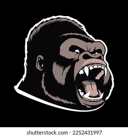 Illustration vector graphic of Ape. Good for logos, etc.