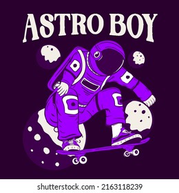 Gráfico vectorial de ilustración de "Astroboy" para artículos de diseño de prendas de vestir, como logotipos en el embalaje de productos