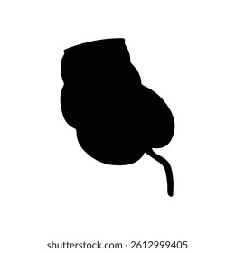 Illustration vector graphic of appendix glyph icon