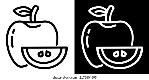 Illustration Vector Graphic of apple fruit, food icon