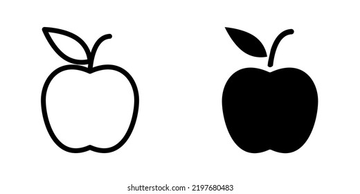 Illustration Vector graphic of Apple fruit icon. Fit for vitamin, organic, healthy, vegan, juice etc.