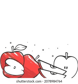 Illustration vector graphic of apple. Apple minimalist style isolated on a white background. The illustration is Suitable for Banner, flyers, stickers, etc.