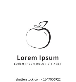 Gráfico vectorial de ilustración de Apple. Plantilla de logotipo para empresas agrícolas perfecta