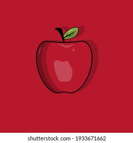 Illustration vector graphic of an apple, perfect for your design