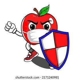 illustration vector graphic of apple perfect for nutrition product, etc.