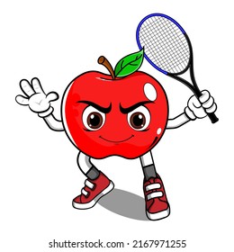 illustration vector graphic of apple sport perfect for nutrition, etc.