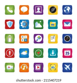 Illustration vector graphic of apps icon with rounded corner on white background. Perfect for mobile app icons and web, etc.