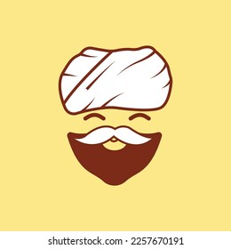 illustration vector graphic of arabian guru logo icon.
