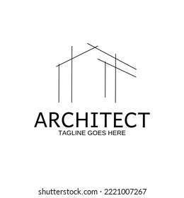 Illustration vector graphic of architect building design logo