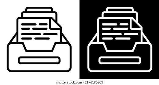 Illustration Vector Graphic of archive papers, library files icon