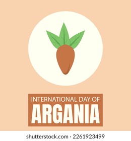 illustration vector graphic of Argania fruit and leaves, perfect for international day, international day of argania, celebrate, greeting card, etc.