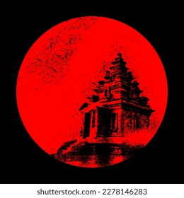 illustration vector graphic of arjuna temple good for t-shirt design and poster