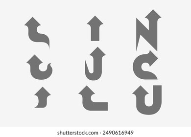 Illustration vector graphic of arrow bold set collection