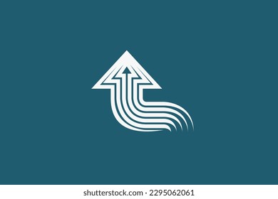 Illustration vector graphic of arrow digital technology up move. Good for symbol or logo