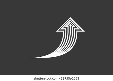Illustration vector graphic of arrow digital technology up move. Good for symbol or logo