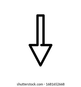 Illustration vector graphic of arrow down icon