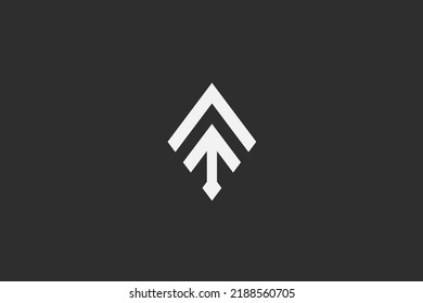 Illustration vector graphic of arrow up geometric modern. Good for logo