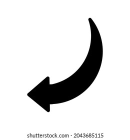 Illustration Vector graphic of arrow icon. Fit for navigation, direction, return etc.