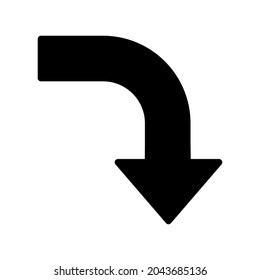 Illustration Vector graphic of arrow icon. Fit for navigation, direction, return etc.