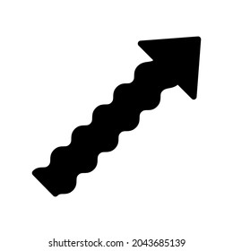 Illustration Vector graphic of arrow icon. Fit for navigation, direction, return etc.