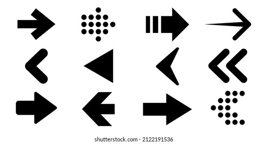 Illustration Vector Graphic of arrow icon set