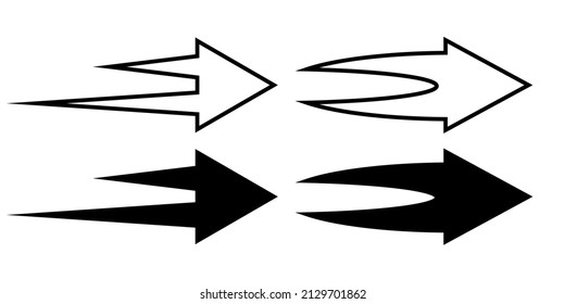 Illustration Vector Graphic of Arrow Icon Set.