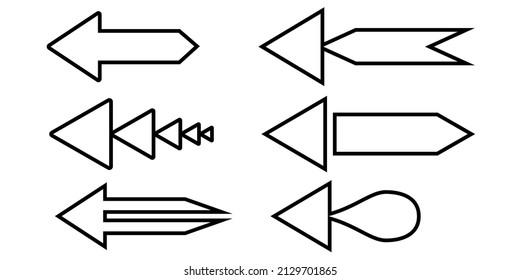 Illustration Vector Graphic of Arrow Icon Set.