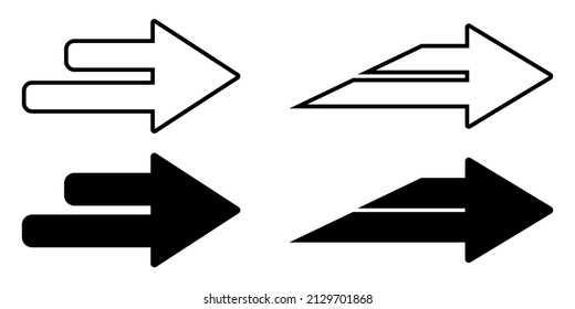 Illustration Vector Graphic of Arrow Icon Set.
