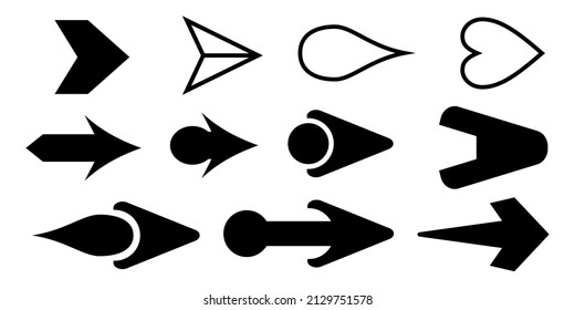 Illustration Vector Graphic of Arrow Icon Set.