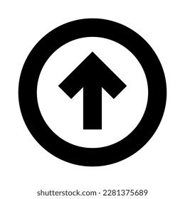 Illustration Vector Graphic of  Arrow icon. Black line icon. Top, 