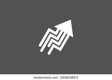 Illustration vector graphic of arrow up move technology. Good for logo