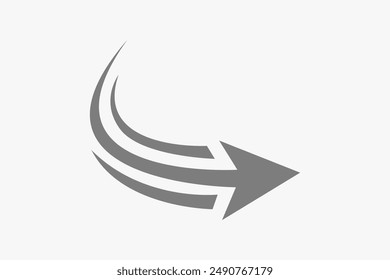 Illustration vector graphic of arrow move fast. Good for logo, icon, symbol