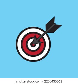illustration vector graphic of arrow and target arrow  good for logo sport or toys logo.