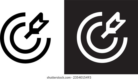 Illustration vector graphic of arrow, target, symbol, icon