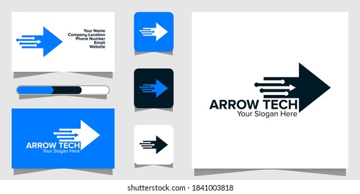 Illustration Vector Graphic of Arrow Tech Logo. Perfect to use for Technology Company