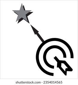 Illustration vector graphic of  arrow,star, target,icon