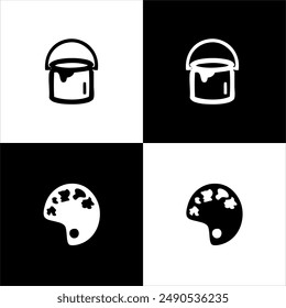 Illustration vector graphic of art and tools icon, black and white