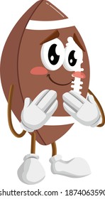 
ilustración vectorial de una pose avergonzada. perfecto para el logo de fútbol, el logo de rugby, etc. 