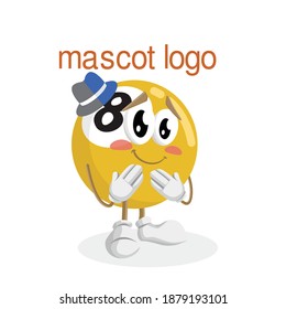 Illustration vector graphic of with ashamed poses. Perfect for billboard logo, billiard product, etc.