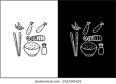 Illustration vector graphic of asian food icon