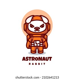 Illustration vector graphic of Astronaut Rabbit, good for logo design