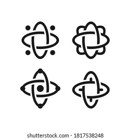 illustration vector graphic of atom set logo or icon