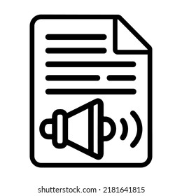 Illustration Vector Graphic of audio file, speaker archive, paper document icon