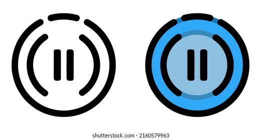 Illustration Vector Graphic of audio, sound, music pause icon