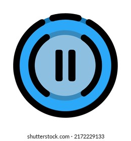Illustration Vector Graphic of audio, sound, music pause icon