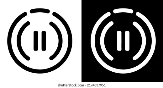 Illustration Vector Graphic of audio, sound, music pause icon