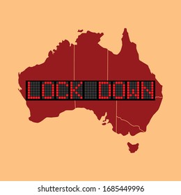 Illustration Vector Graphic Of Australia Lockdown