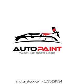 Illustration vector graphic of Auto Car Body Paintings logo design template